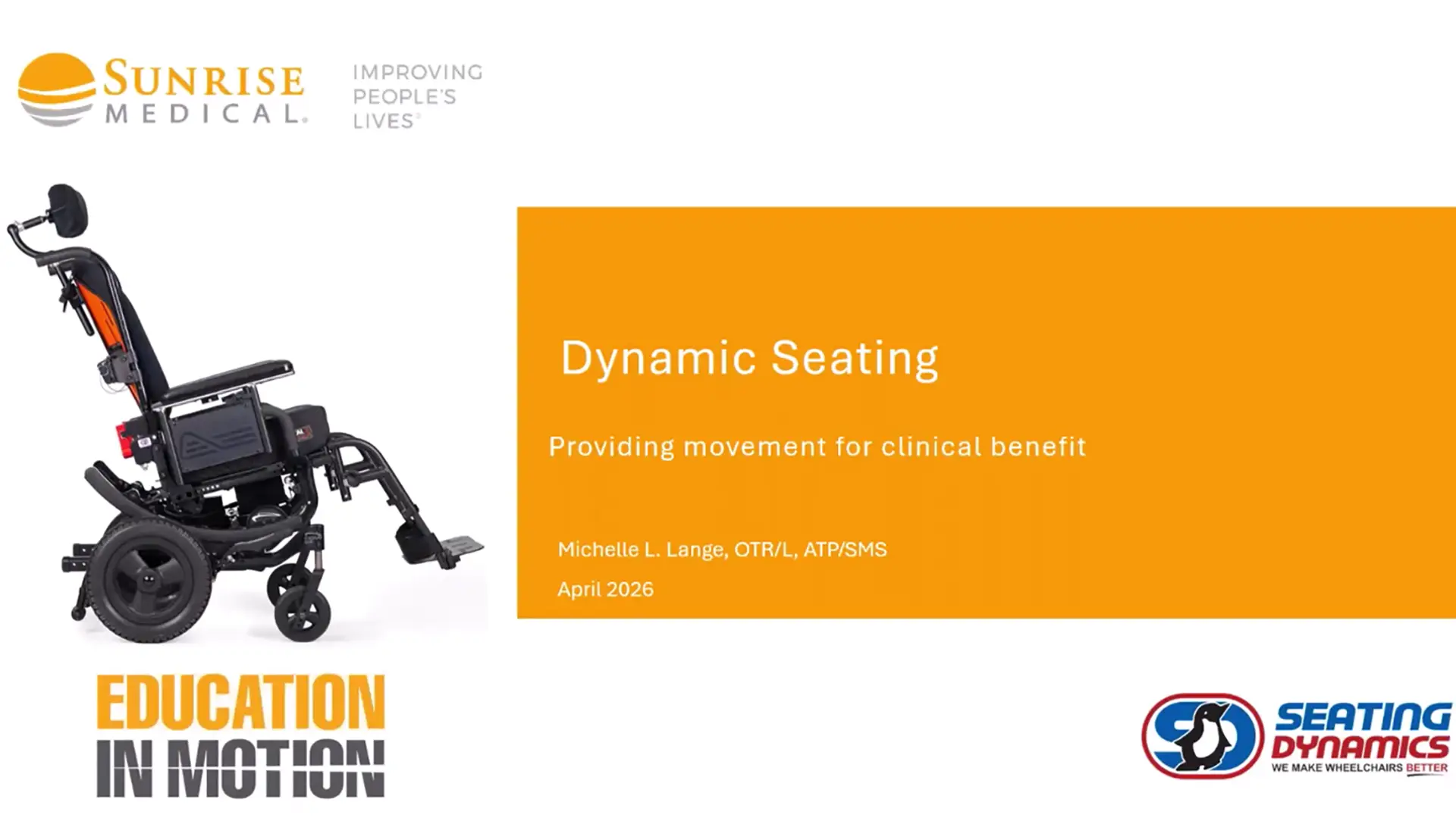 Dynamic Seating: Providing Movement for Clinical Benefit