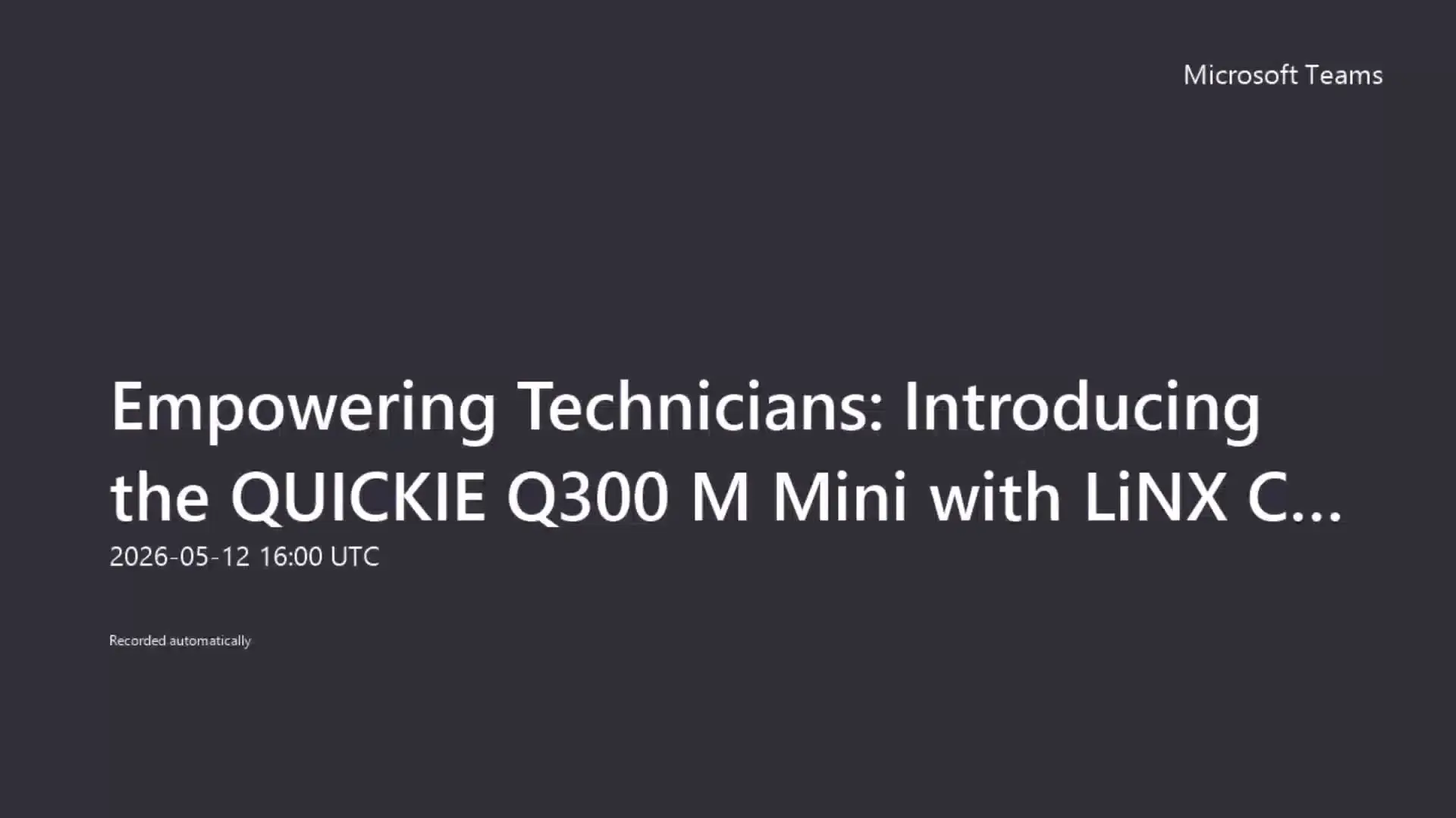 Empowering Technicians: Introducing the QUICKIE Q300 M Mini with LiNX Controls