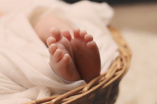 An infant's feet