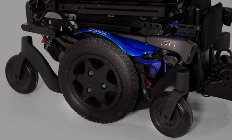 LUCI installed on a QUICKIE Q500 M power wheelchair