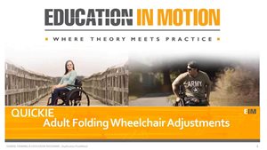 Empowering Technicians: QUICKIE Adult Folding Wheelchair Adjustments