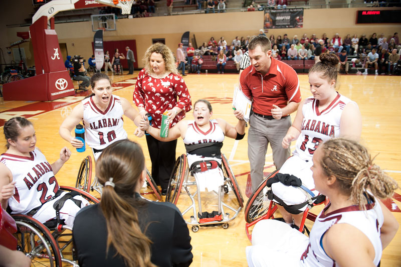 The University of Alabama women's wheelchair basketball team