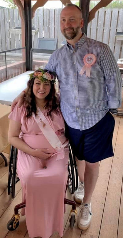 Jessica and Jason at their baby shower