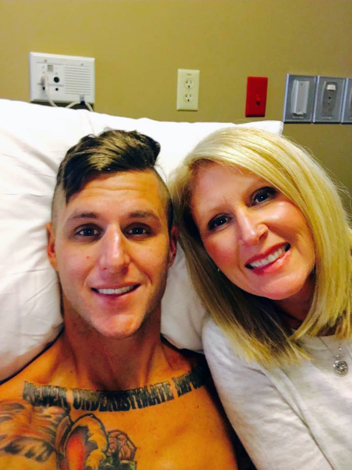 Josh and Karen in the hospital