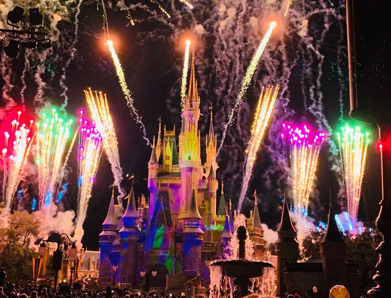 Fireworks display at Disney World