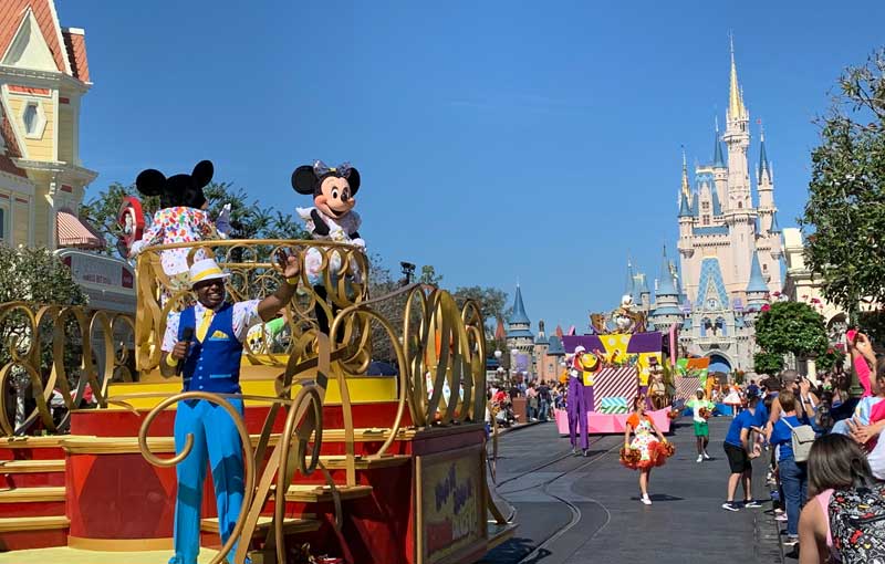 Disney parade on Main Street USA