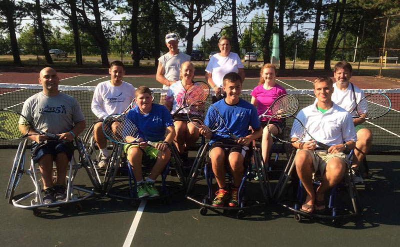 Wheelchair tennis team photo