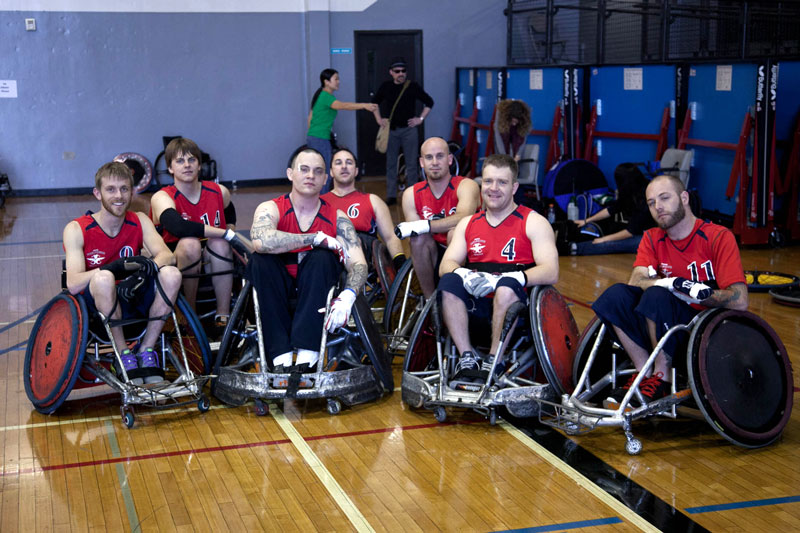 Kirk and his wheelchair rugby team