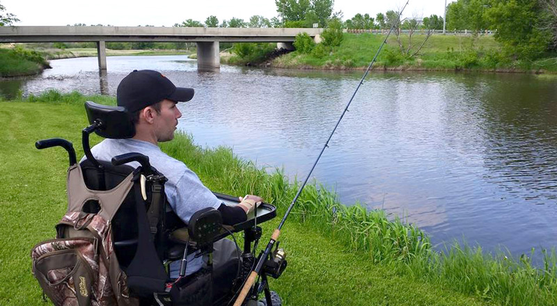 Fishing the Maple River near Enderlin for anything that swims with my electric reel attached to chair.