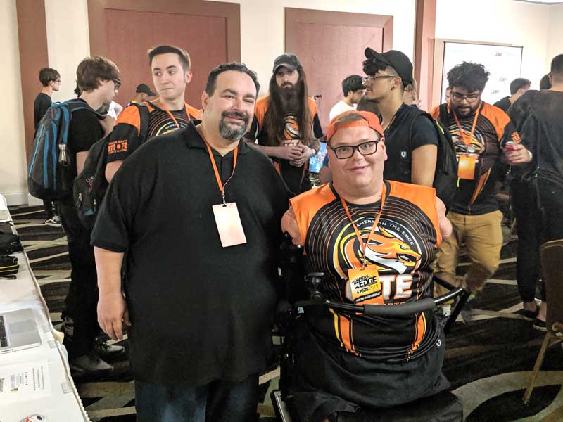 Kyle with Angel, President of Gamers on the Edge