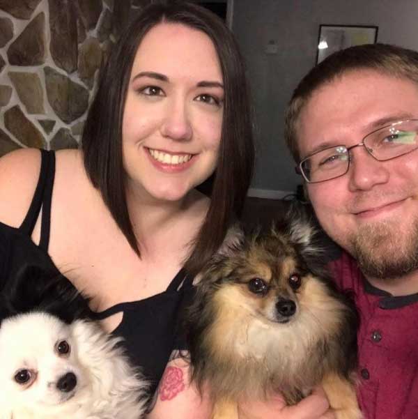 Jess, Jared, and their dogs