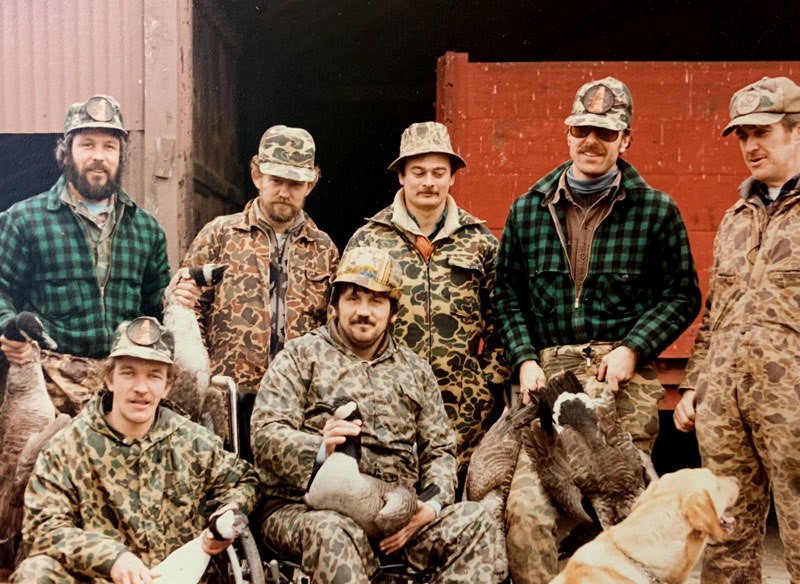 Norm with his hunting buddies